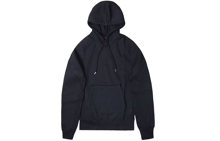 Jordan Air Embroidered Fleece Pullover Hoodie Black CD8727-010
