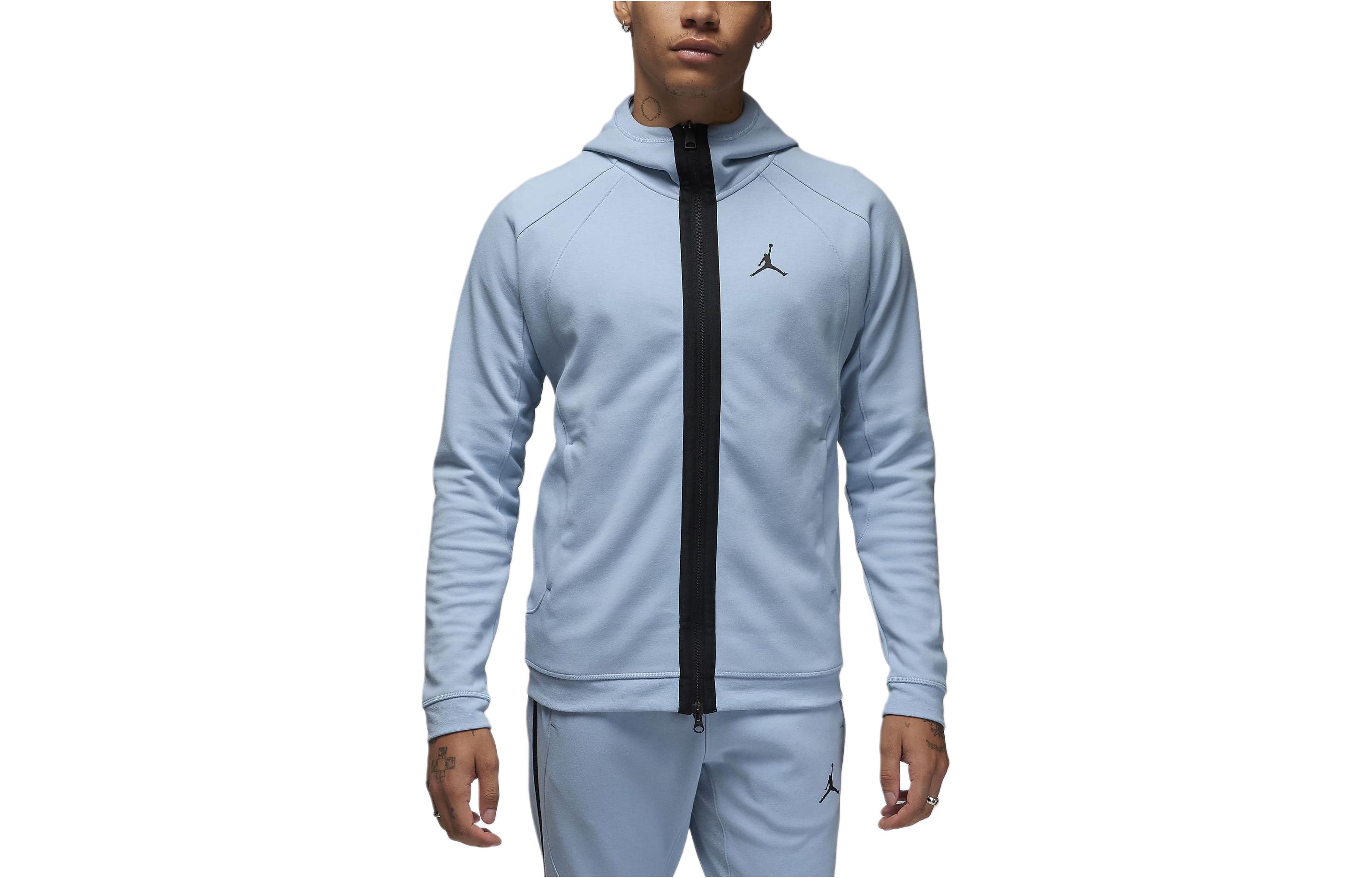 Jordan Air Fleece Full-Zip Hoodie Light Blue Jacket DV9783-436