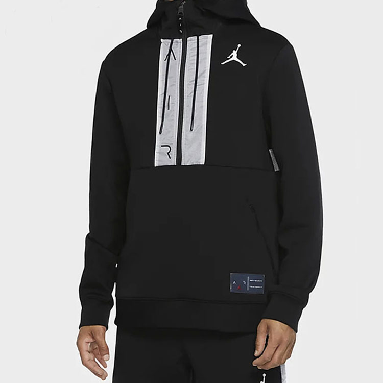 Details for 乔丹Air半拉链标志黑色套头运动衫 CK6454-010