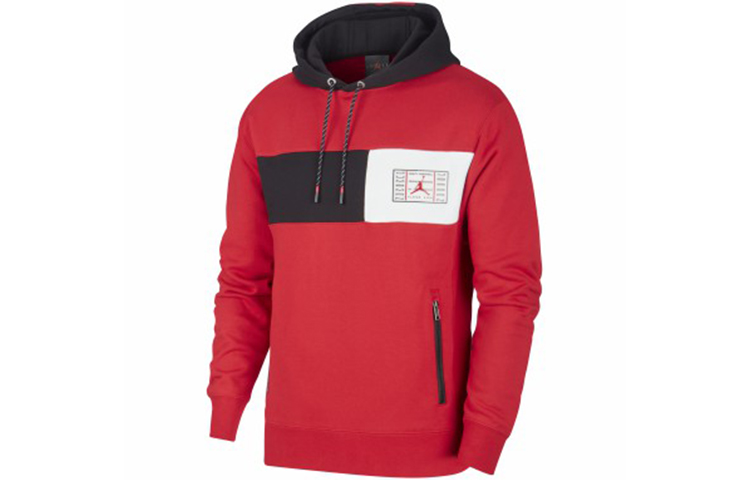 Order Jordan Air Jordan 11 Retro Patchwork Pullover Sweatshirt Merah CU1510-687