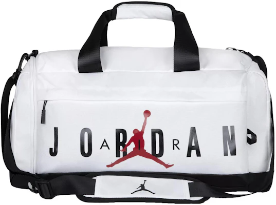 Jordan Air Large Logo Travel Duffel Bag White Unisex Polyester Zipper Closure 9A0168-001 Buy Jordan Air Large Logo Travel Duffel Bag White Unisex Polyester Zipper Closure 9A0168-001