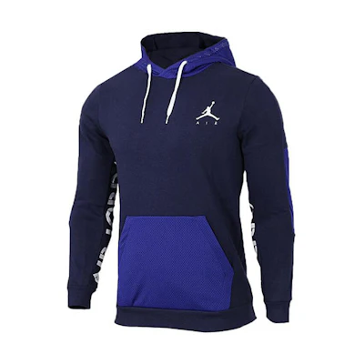 Jordan Air Logo Colorblock College Sweatshirt Blue () 939987-416