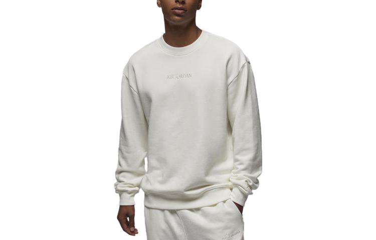 Jordan Air Wordmark Embroidered Crewneck Sweatshirt Off-White FJ7788-133
