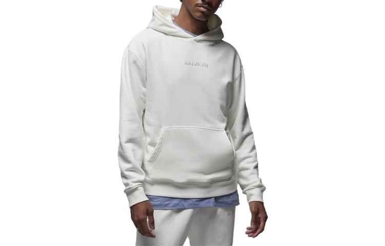 Jordan Air Wordmark Embroidered Logo Loose Fit Hoodie White FJ1966-133