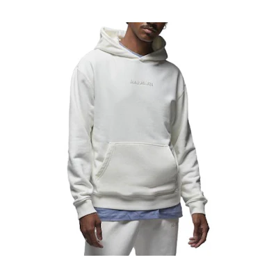 Jordan Air Wordmark Embroidered Logo Loose Fit Hoodie White FJ1966-133