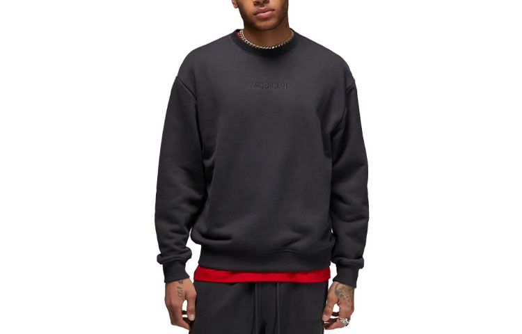 Jordan Air Wordmark Logo Crewneck Sweatshirt Men’s Deep Gray FJ7788-045