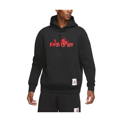 Jordan AJ4 Fleece Pullover Hoodie Black DD3868-010
