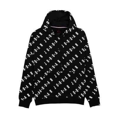Jordan All-Over Print Kangaroo Pocket Hoodie Black Long Sleeve DV7640-010
