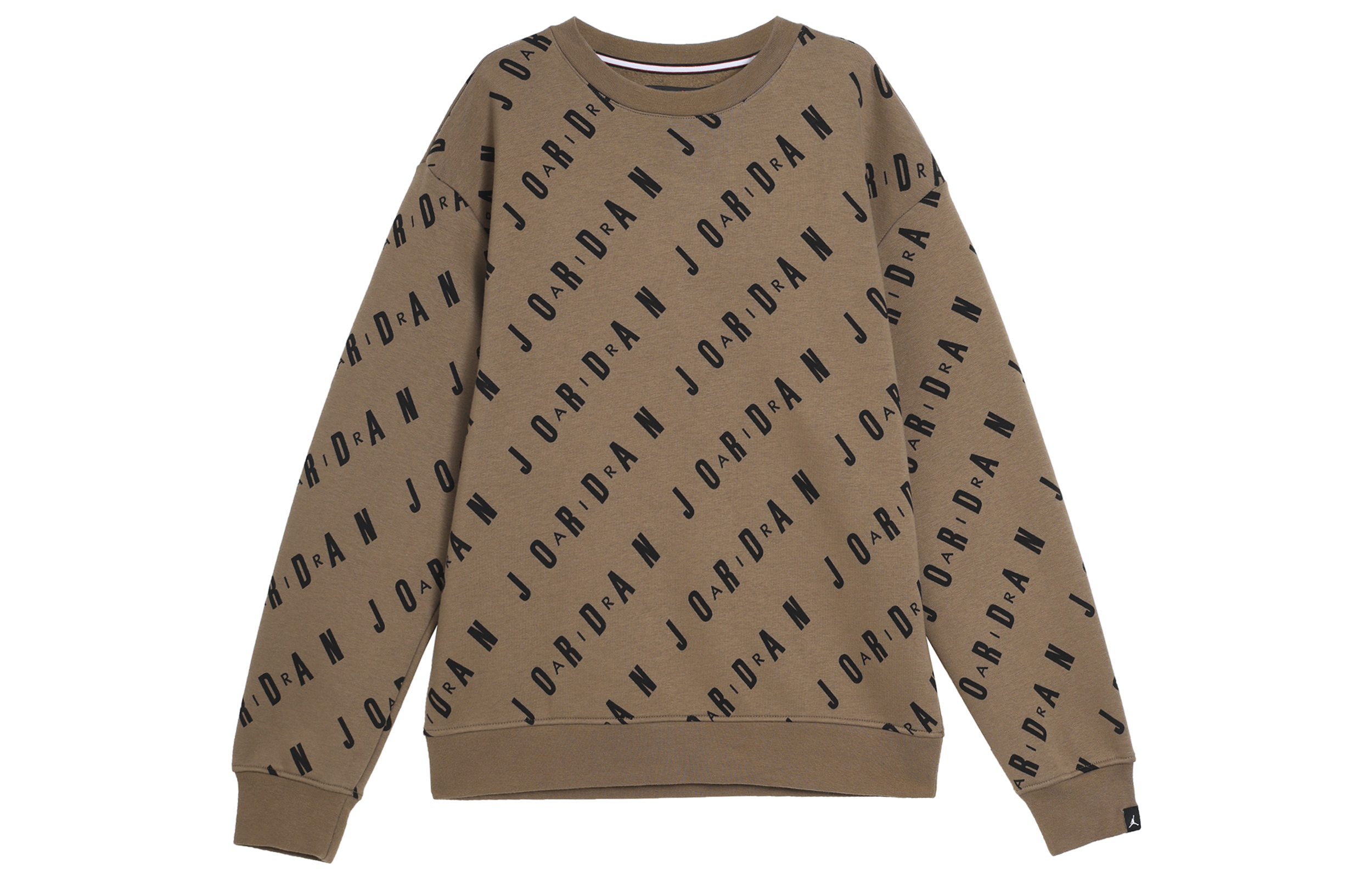 Jordan All-Over Print Logo Hoodie Brown ( Long Sleeve Pullover) DX9174-274