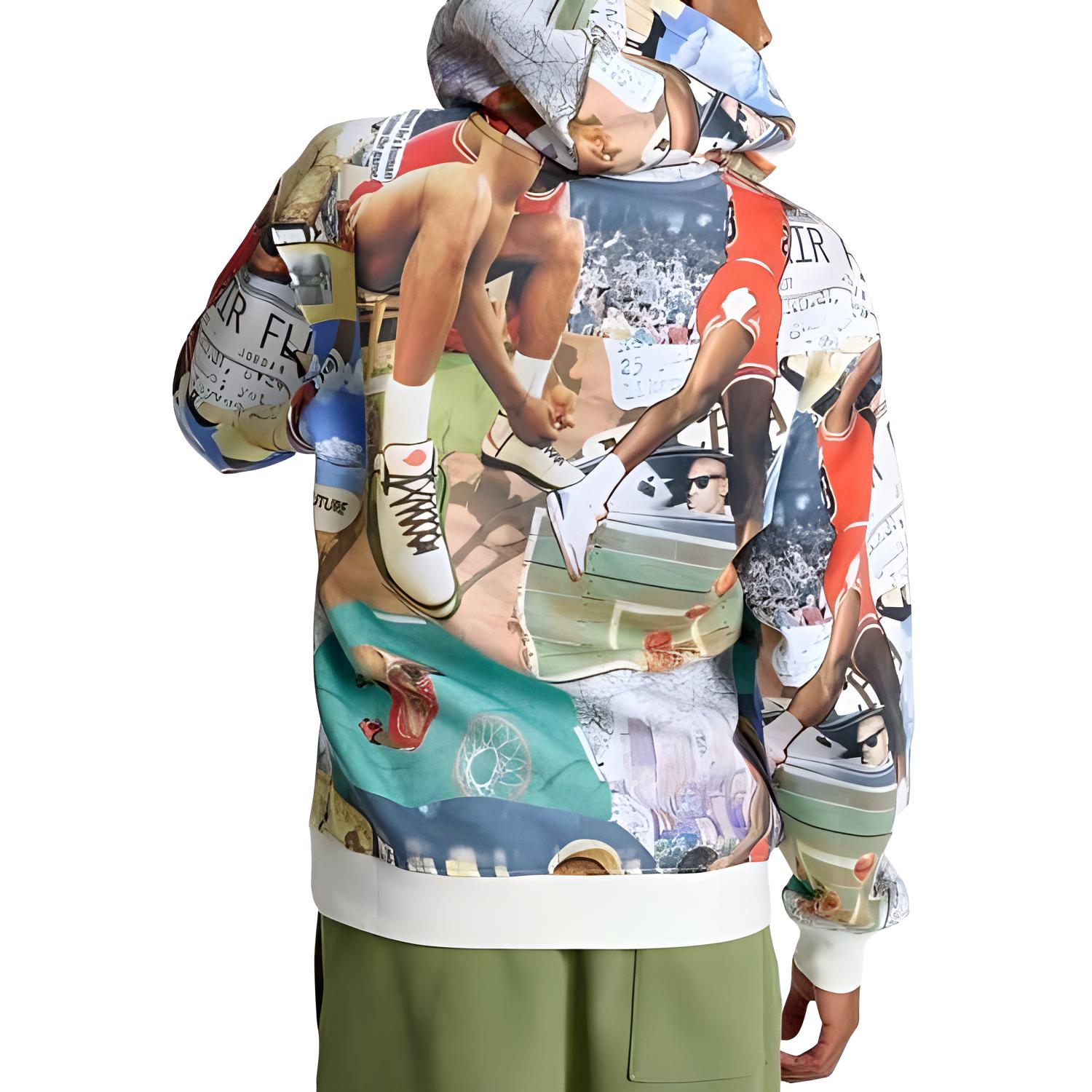 Jordan All-Over Print Pullover Hoodie Multicolor Long Sleeve FV7297-133 圖 4