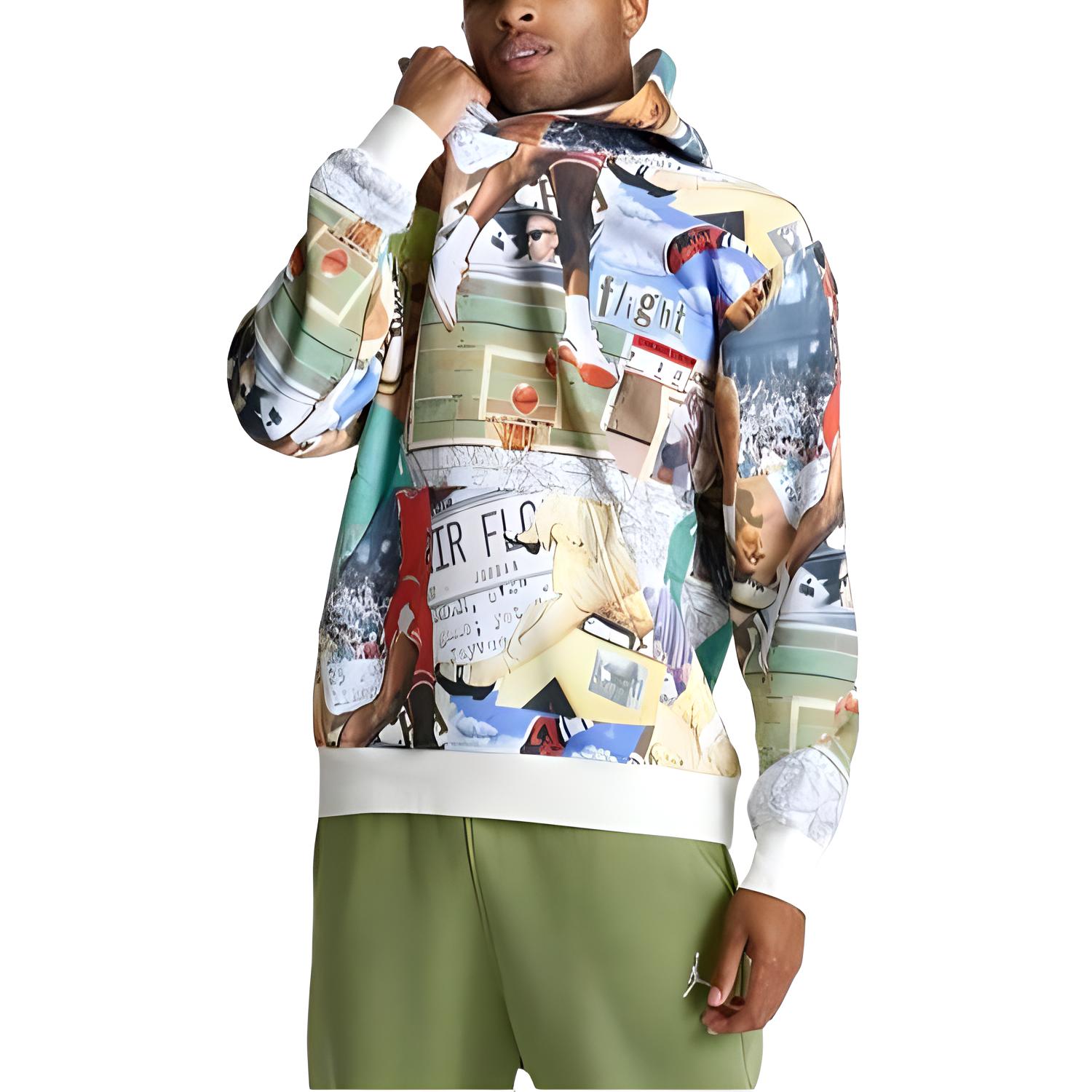 Jordan All-Over Print Pullover Hoodie Multicolor Long Sleeve FV7297-133 圖 5