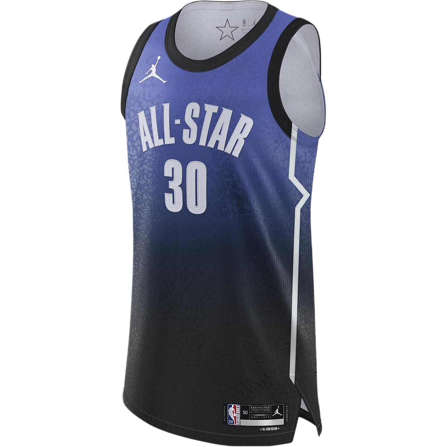 Jordan All-Star NBA 2023 Fast-Dry Jersey Curry #30 Gem Blue Basketball Shirt DX6336-500