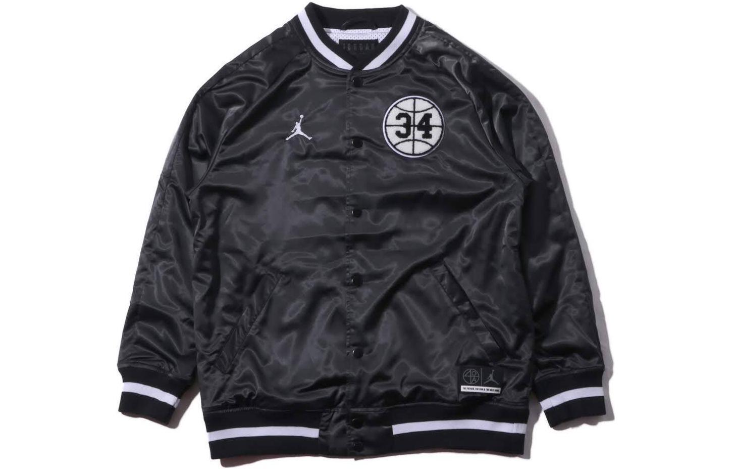 Jordan Alphabet Logo Button-Up Long Sleeve Jacket Black AR1169-010