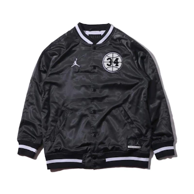 Jordan Alphabet Logo Button-Up Long Sleeve Jacket Black AR1169-010