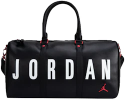 Jordan Alphabet Logo Print Travel Gym Duffle Bag Medium Unisex Black. JD2343014AD-001 Jordan Alphabet Logo Print Travel Gym Duffle Bag Medium Unisex Black. JD2343014AD-001