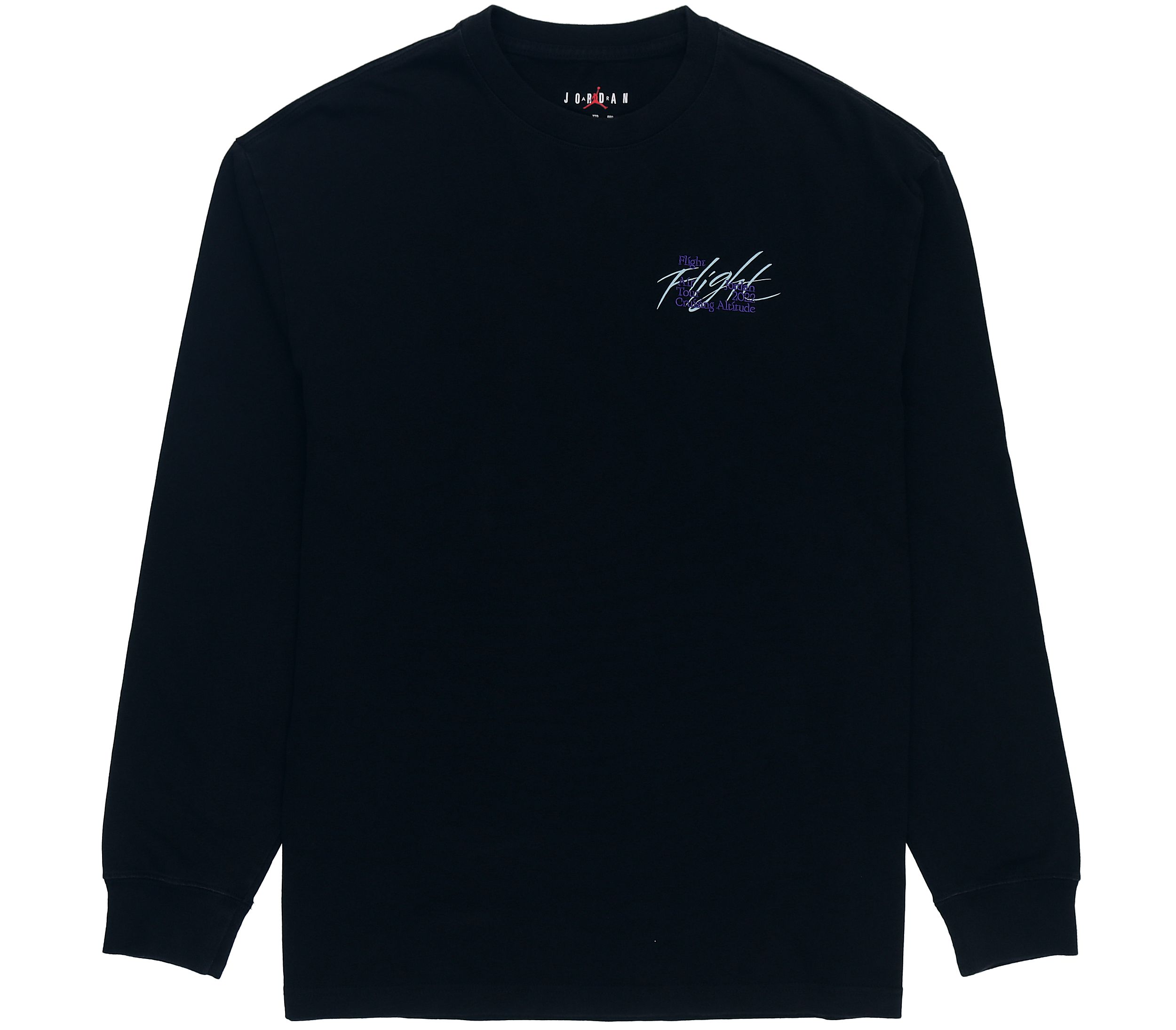 Jordan Alphabet Print Black Crewneck Pullover Sweatshirt DN3411-010