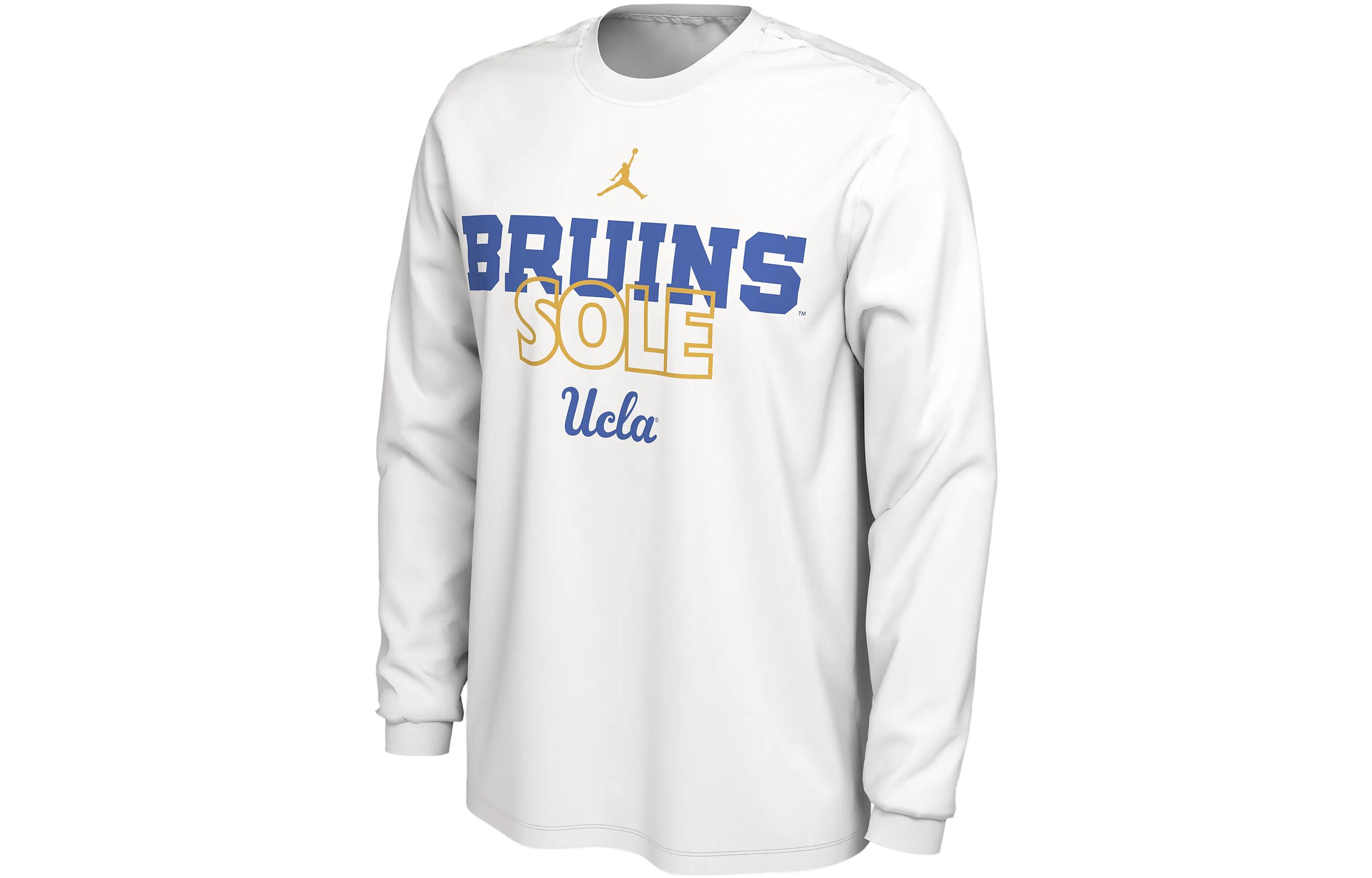 Jordan Alphabet Print Crewneck Pullover Sweatshirt White () FV7625-100