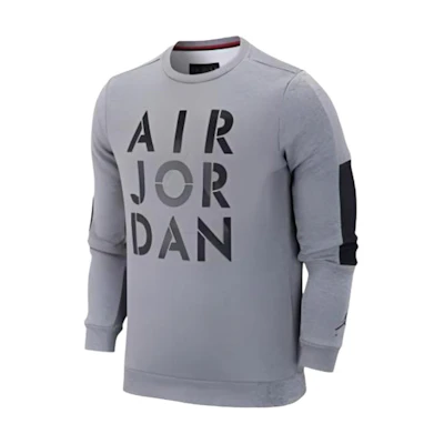 Jordan Alphabet Print Crewneck Sweatshirt Deep Gray - CK1355-091