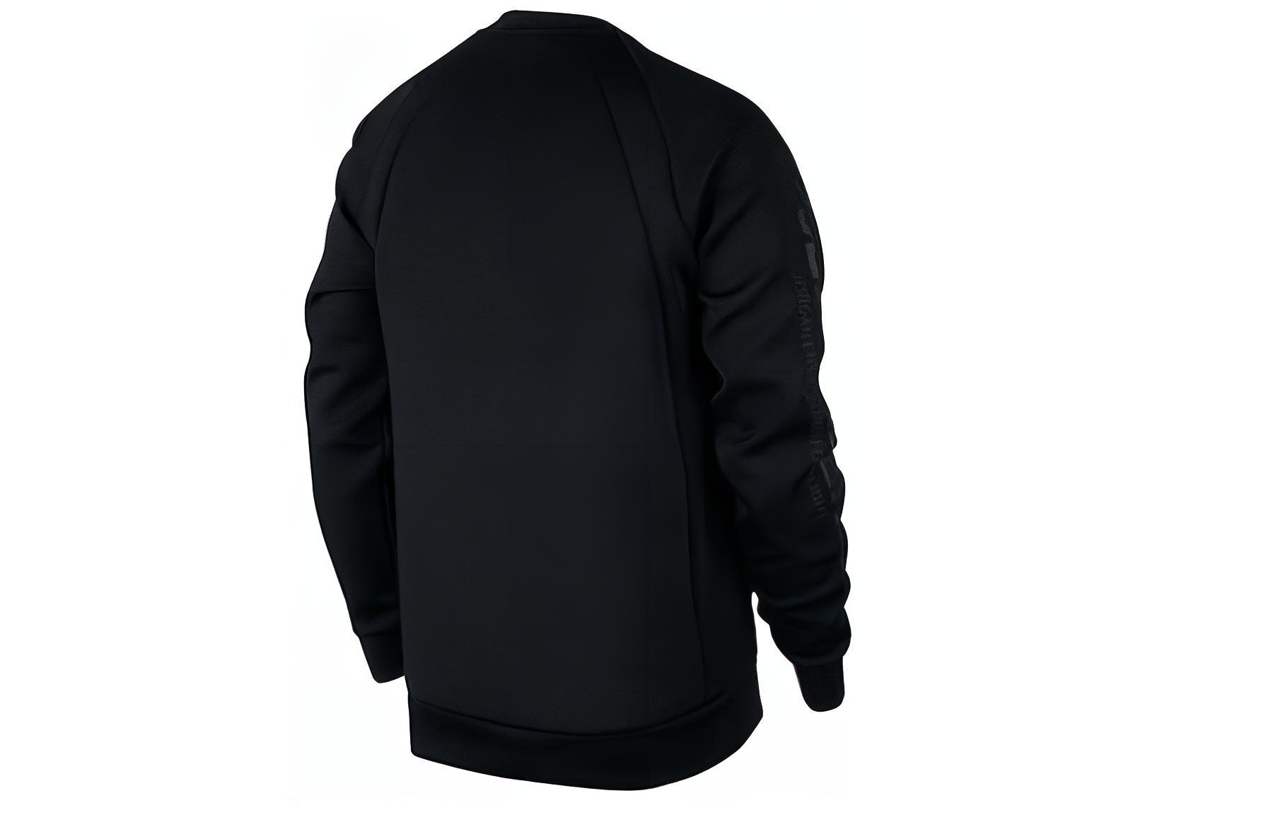 Lookbook Jordan Baju Sweatshirt Lengan Panjang Hitam Cetakan Huruf Crewneck 884026-010