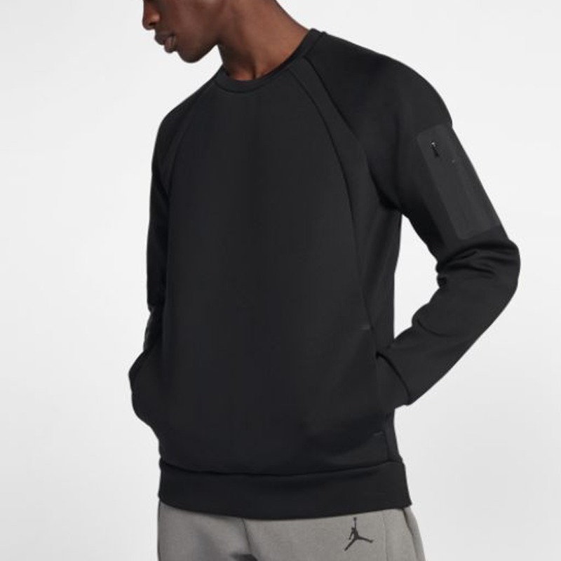 Shop Jordan Baju Sweatshirt Lengan Panjang Hitam Cetakan Huruf Crewneck 884026-010