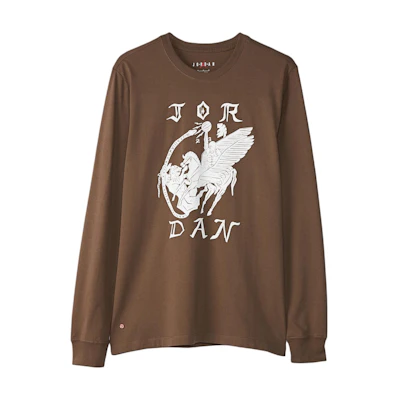 Jordan Artist Graphic Print Solid Sweatshirt Brown DV8424-274