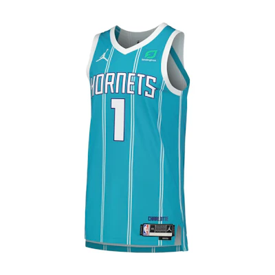 Jordan Ball Hornets 2020-21 Player Edition Colorblock Basketball Jersey Blue Men CN6336-446