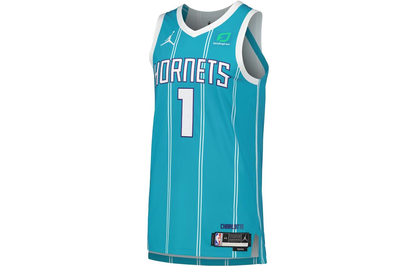 Order Jordan Ball Hornets 2020-21 球員版拼色籃球背心 藍色 男款 CN6336-446