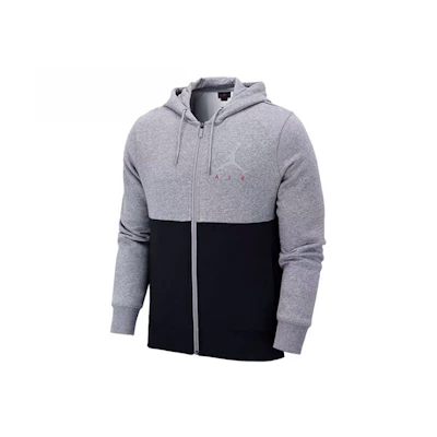 Jordan Basketball Hoodie Jacket - Black/Grey Colorblock CK1353-091