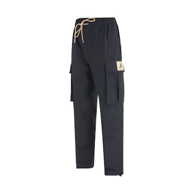 Jordan Black Cargo Jogger Pants with Drawstring and Large Pockets. DC7451-010