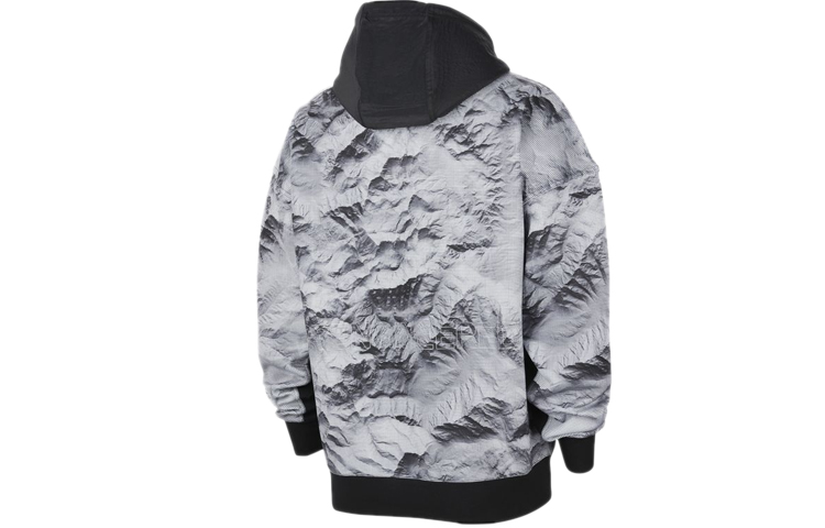 Lookbook Jordan Black Half-Zip Pullover Hoodie with Letter Print & Color Blocking CU9149-100