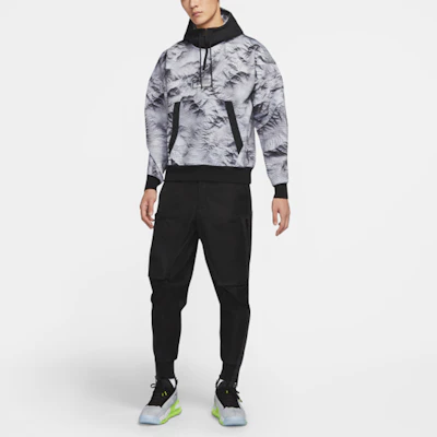 Jordan Black Half-Zip Pullover Hoodie with Letter Print & Color Blocking CU9149-100 Shop Jordan Black Half-Zip Pullover Hoodie with Letter Print & Color Blocking CU9149-100