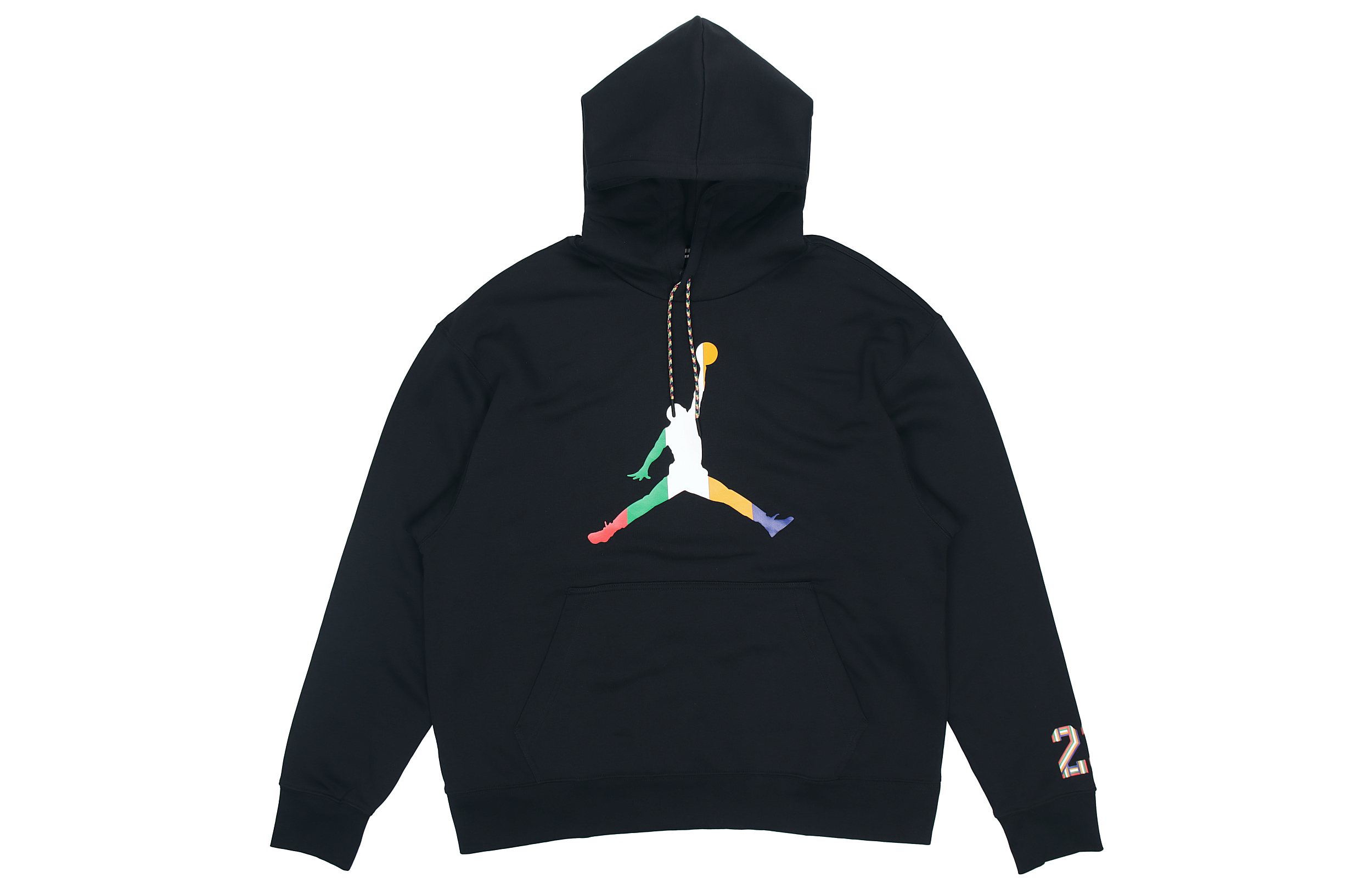 Jordan Black Hoodie with Colorful Logo Print - Fall Edition DN1471-010
