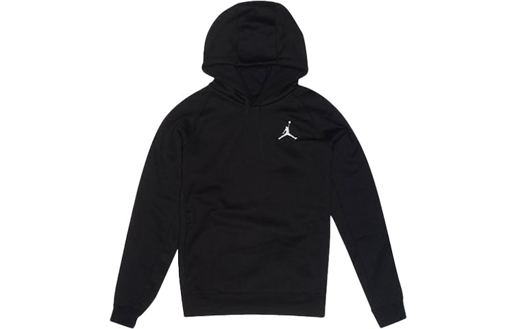 Jordan Black Hoodie with Embroidered Chest Logo for Sports & Casual Wear 823067-010