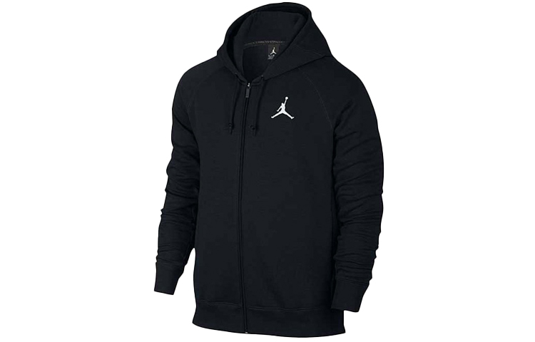 Jordan Black Logo Zip-Up Hoodie Jacket 823065-010