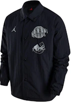 Jordan Black Long-Sleeve Jacket with Letter Print and Zipper Design HJ3964-010 Jordan Black Long-Sleeve Jacket with Letter Print and Zipper Design HJ3964-010