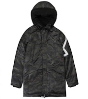 Jordan Black Mid-Length Hooded Down Jacket Winter Coat AA1952-011 Jordan Black Mid-Length Hooded Down Jacket Winter Coat AA1952-011