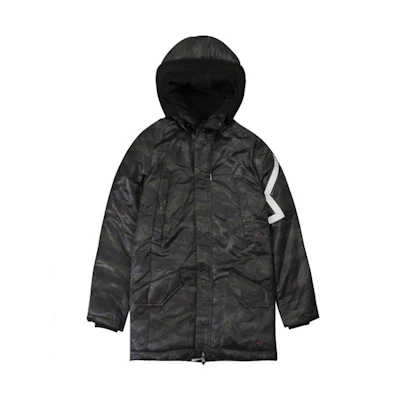 Jordan Black Mid-Length Hooded Down Jacket Winter Coat AA1952-011