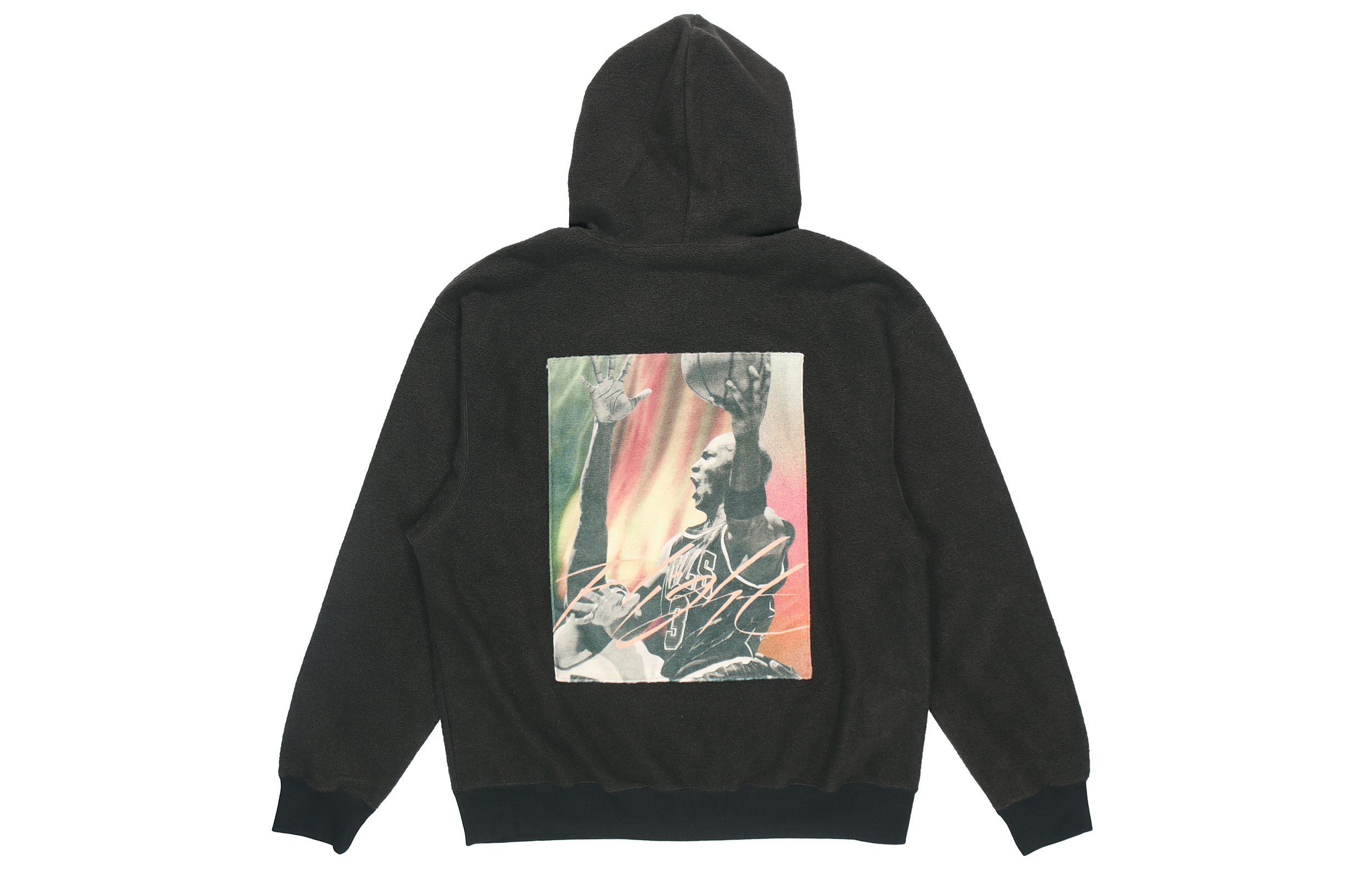 Jordan Black Printed Fleece Hoodie Pullover Casual Sweatshirt DC9585-010 圖 3