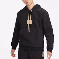 Shop 喬丹黑色印花抓毛連帽套頭休閒衛衣 DC9585-010