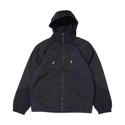 Jordan Black Solid Color Hoodie Zip-Up Jacket DX9639-010