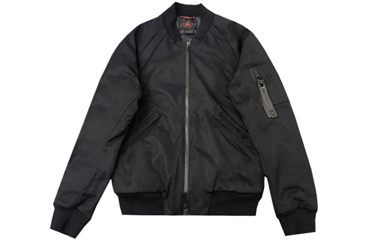 Jordan Black Windproof Baseball Jacket Cotton Casual Sportswear CQ4701-010