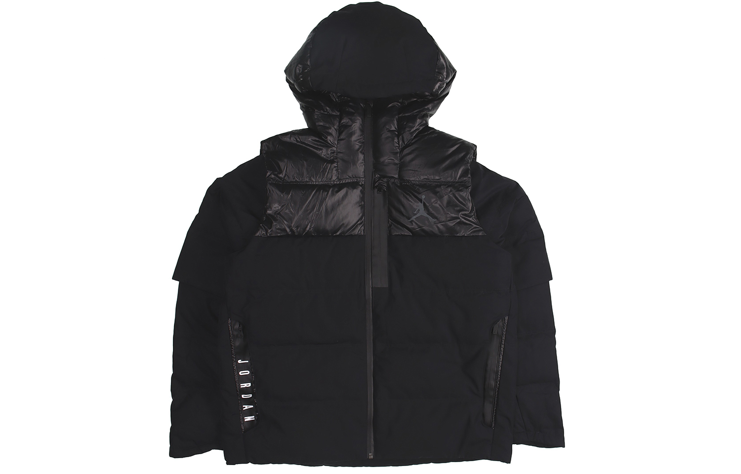 Jordan Black Winter Insulated Basketball Hooded Down Jacket 924676-010