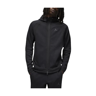 Jordan Black Zip-Up Hoodie Jacket with Fitted Design DQ7323-010