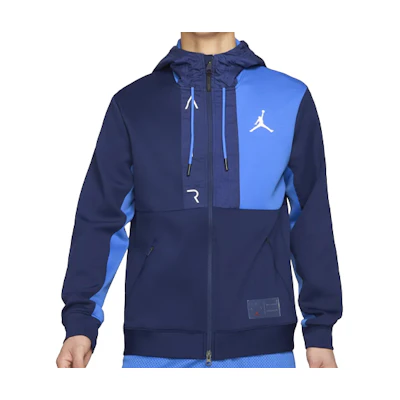 Jordan Blue Colorblock Knit Zip-Up Hoodie Jacket CV2329-426