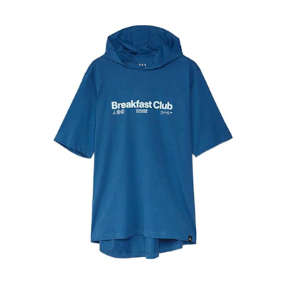 Jordan Blue Short-Sleeve Hoodie with Solid Logo Print DQ7382-493