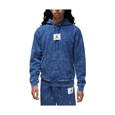 Jordan Blue Tie-Dye Logo Patch Drawstring Hoodie DR3088-493