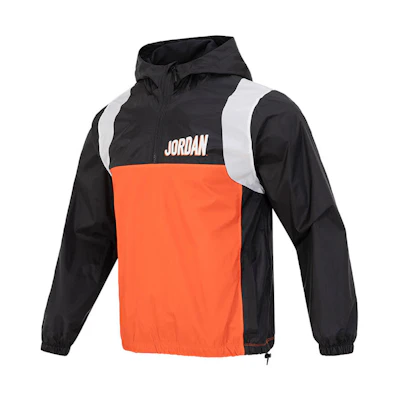Jordan Brand Logo Half-Zip Pullover Hoodie Jacket Black () DV7601-010