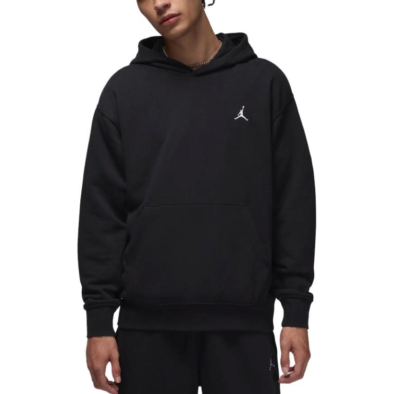 Jordan Brand Logo Pullover Hoodie Black Casual Sportswear FV7283-010