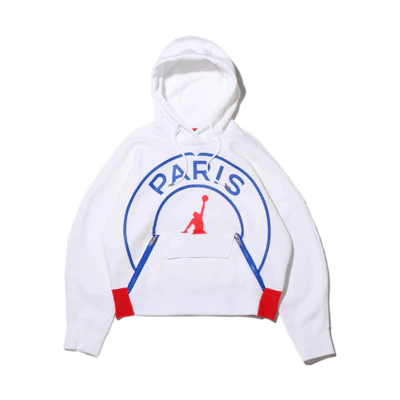 Jordan Brand PSG Fleece Hoodie White - Unisex PSG Apparel CQ7162-100