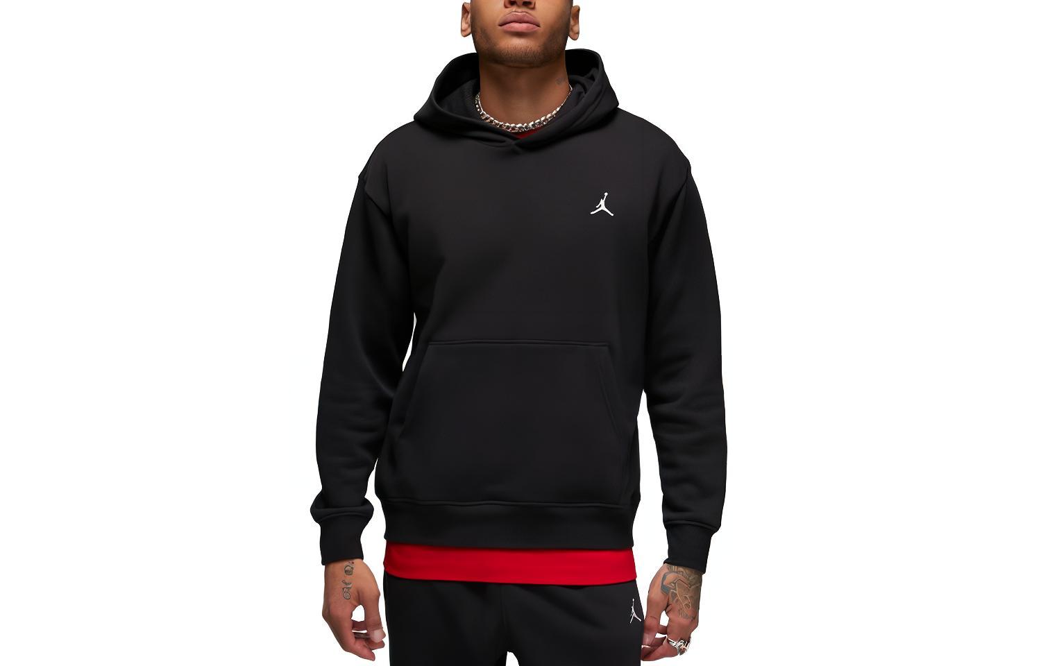 Jordan Brooklyn Essentials Black Logo Sweatshirt FJ7774-010